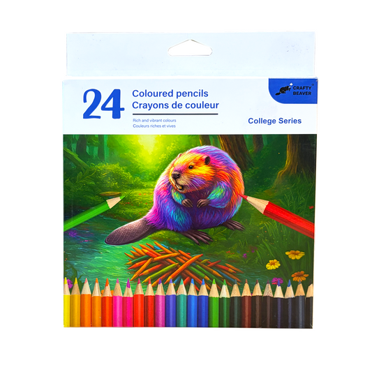 Crafty Beaver "College Series" Pencil Crayons - 24 pk
