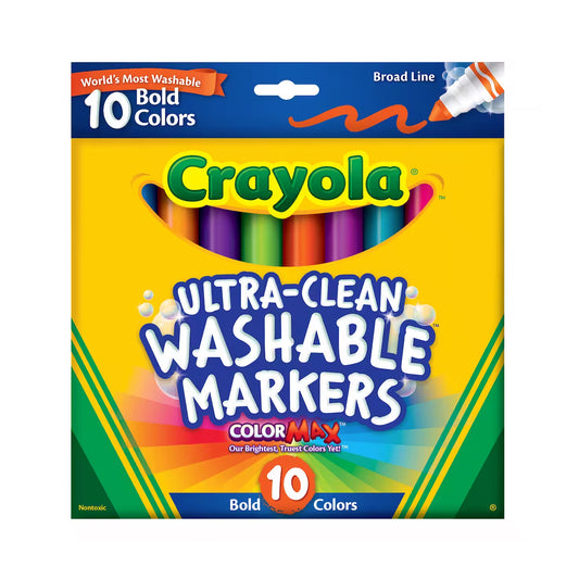 Crayola Broad Tip "Bold Vibes" Markers - 10 Assorted