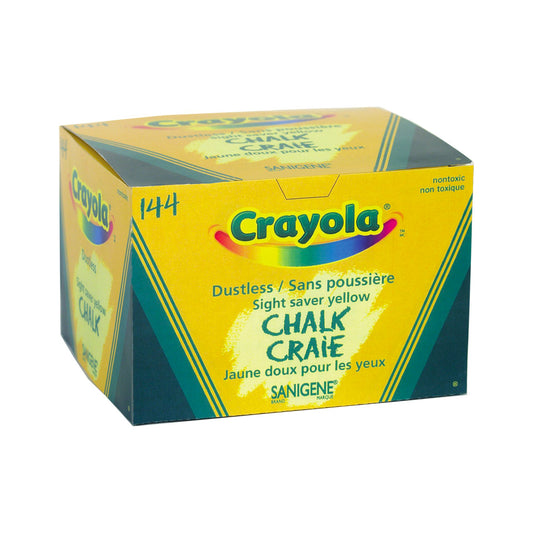 Crayola Classpack Yellow Dustless Chalk – 144 Pack