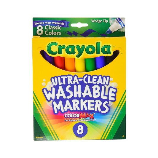Crayola Original Chisel Tip Markers, Washable - 8 Assorted