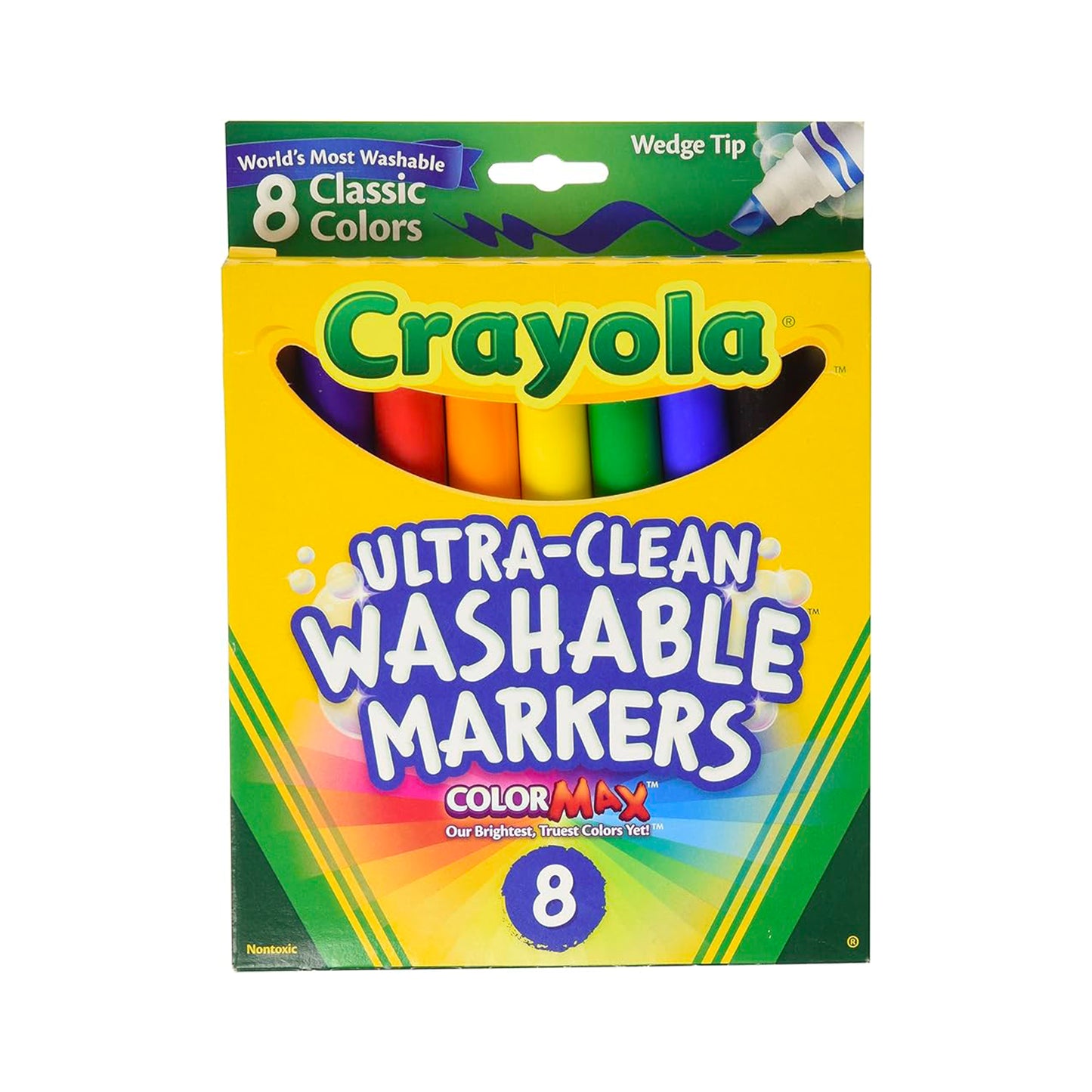 Crayola Original Chisel Tip Markers, Washable - 8 Assorted