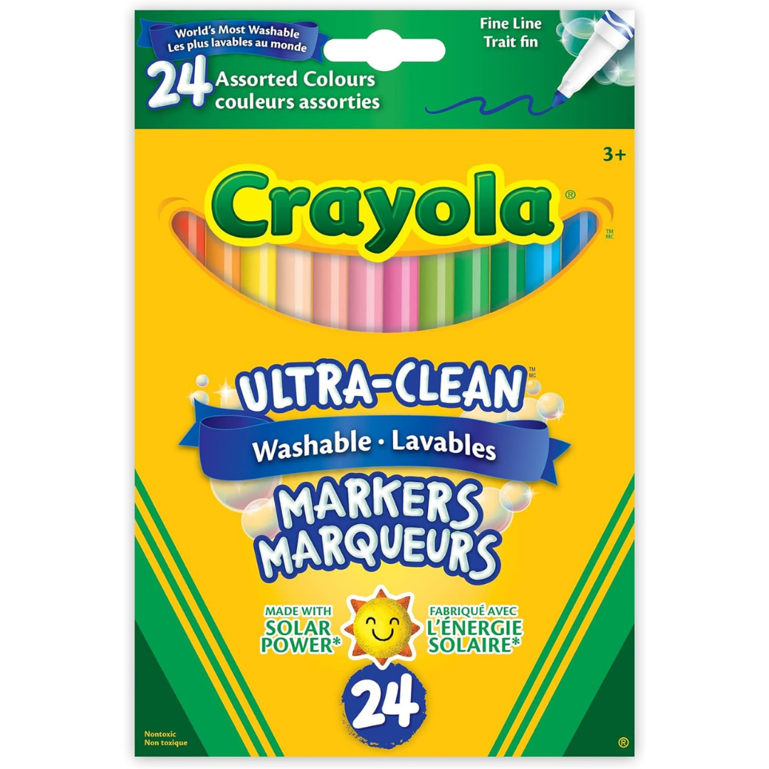 Crayola Original Fineline "Colossal" Markers - 24 Assorted