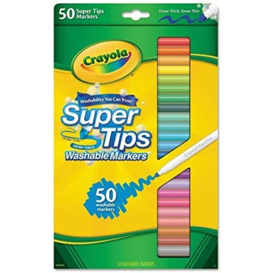Crayola "Super Tips" Markers, Washable - Assorted Markers
