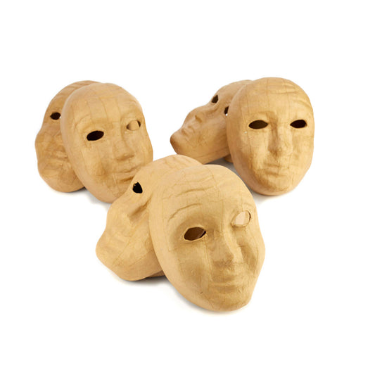 Economical Papier mache masks - set of 6