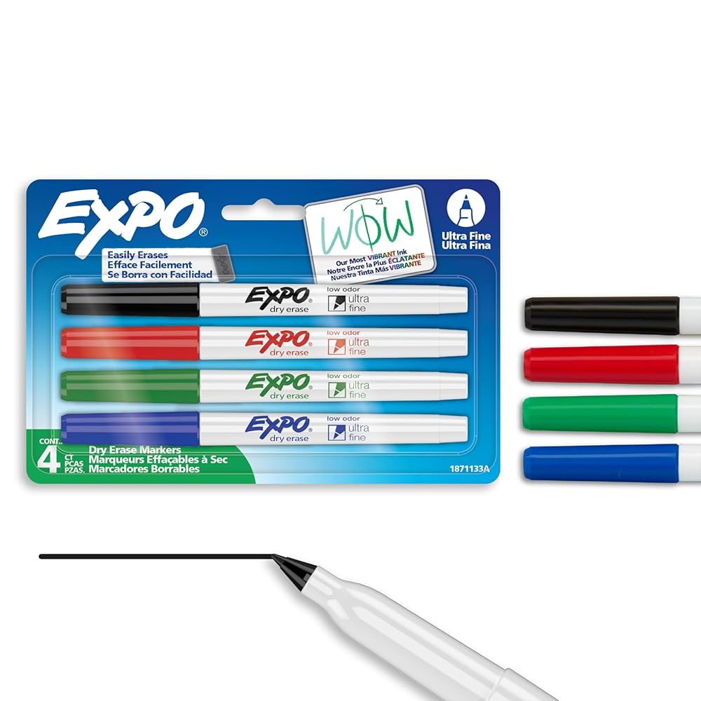Expo Ultra Fine Tip- 4 Assorted