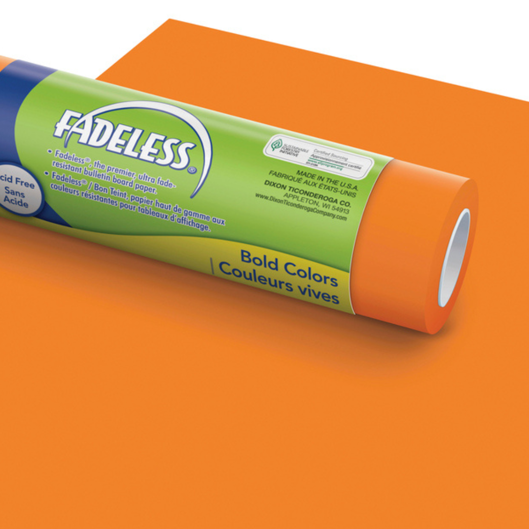 48” x 200' Fadeless Paper Roll - Flame Red
