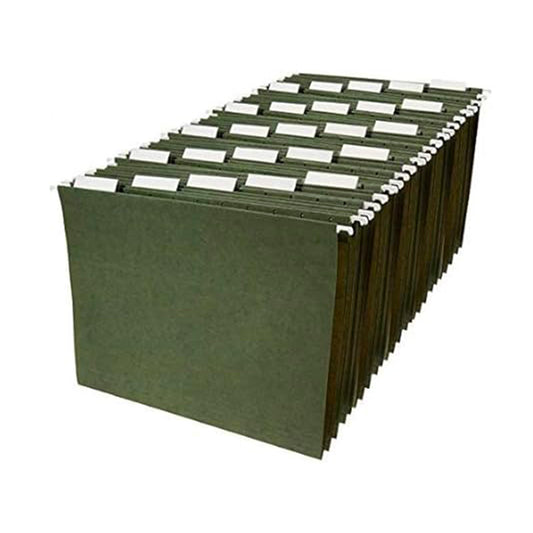 Green Accordion File Folder - Box of 25