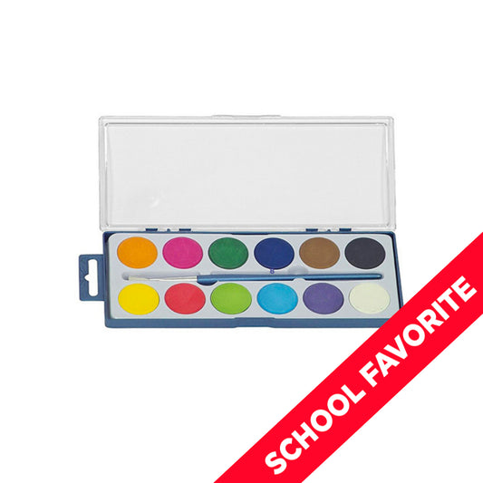 H-Tone/Merangue Watercolour Paints, 30mm Discs - 12 Assorted Colours