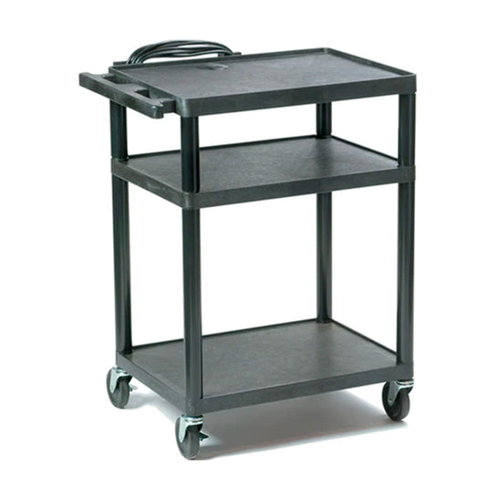 HD Plastic Audio Visual Cart With Electric Outlets