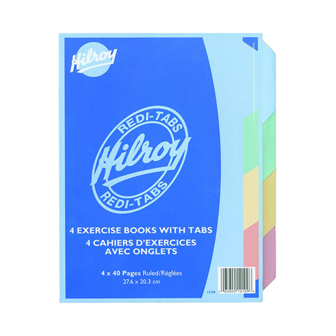Exercise Book Redi-Tab Key Tab (4 Pack) - 40 Pages – Teacher's File