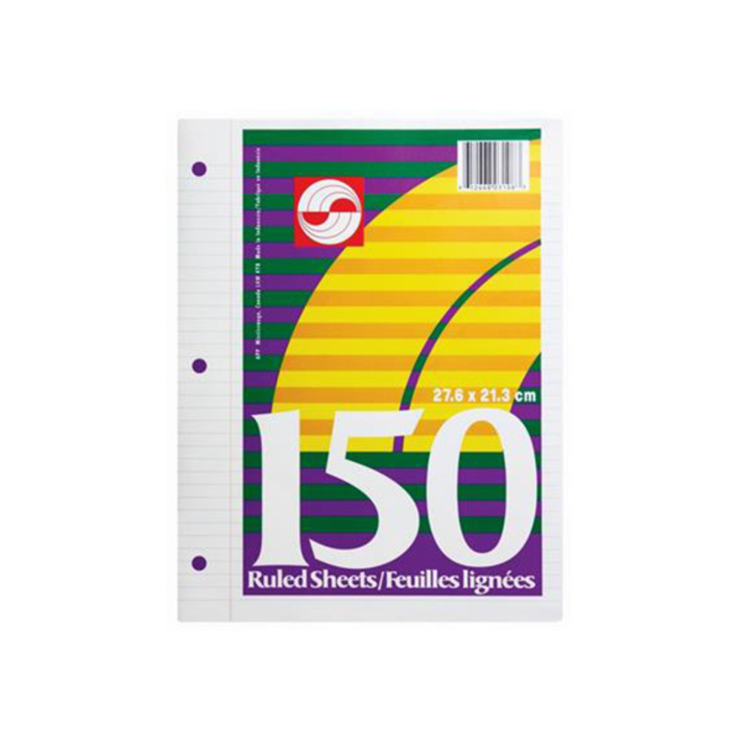 Looseleaf Ruled Refill Paper - 150 Sheets