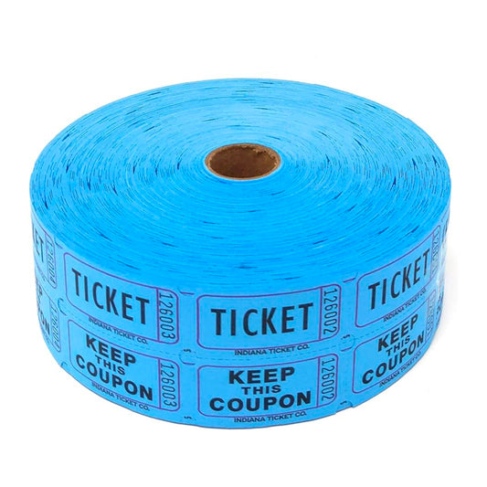 Numbered Double Raffle tickets - roll of 2000