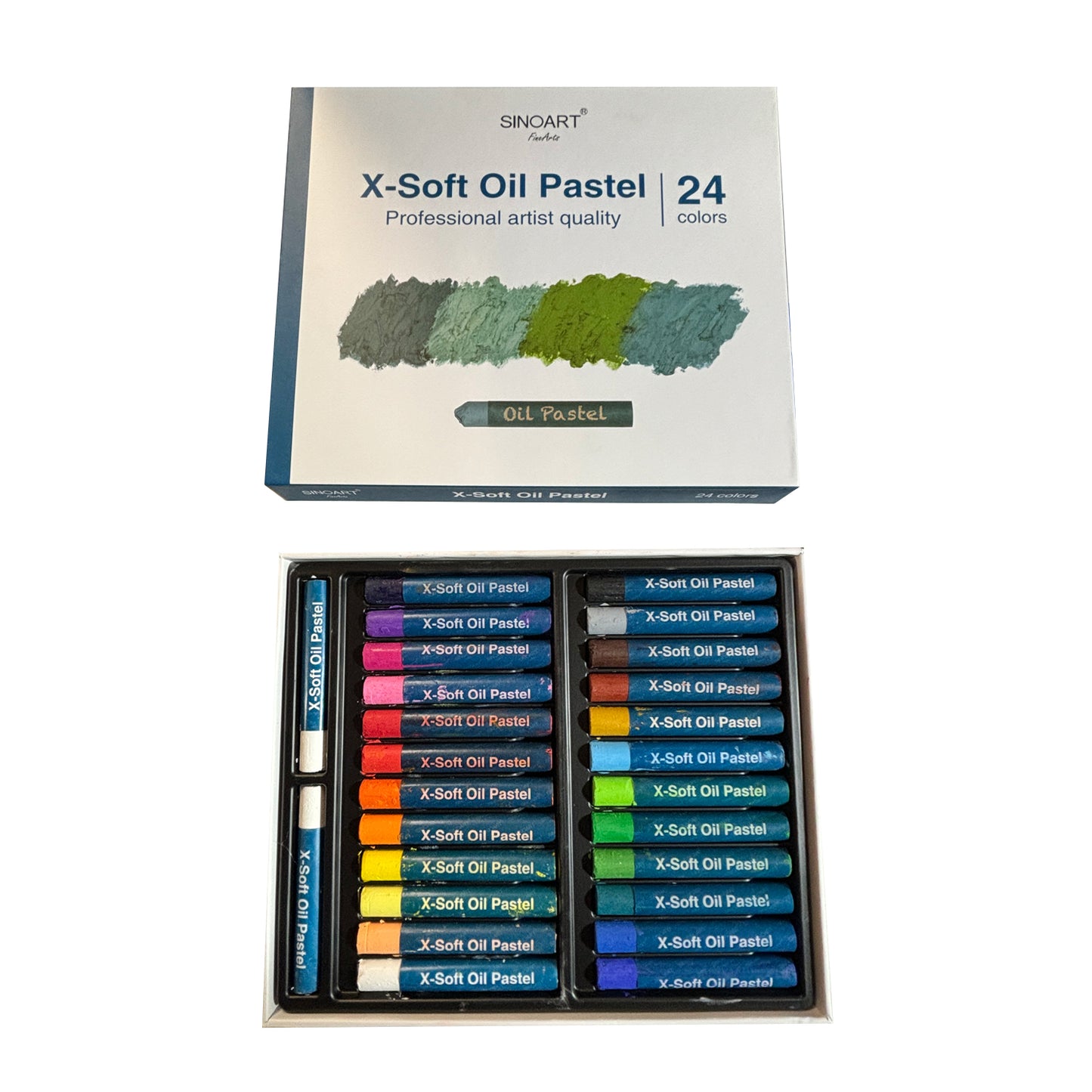 Artist Quality Extra Soft Oil Pastels 24 Assorted + 2 White