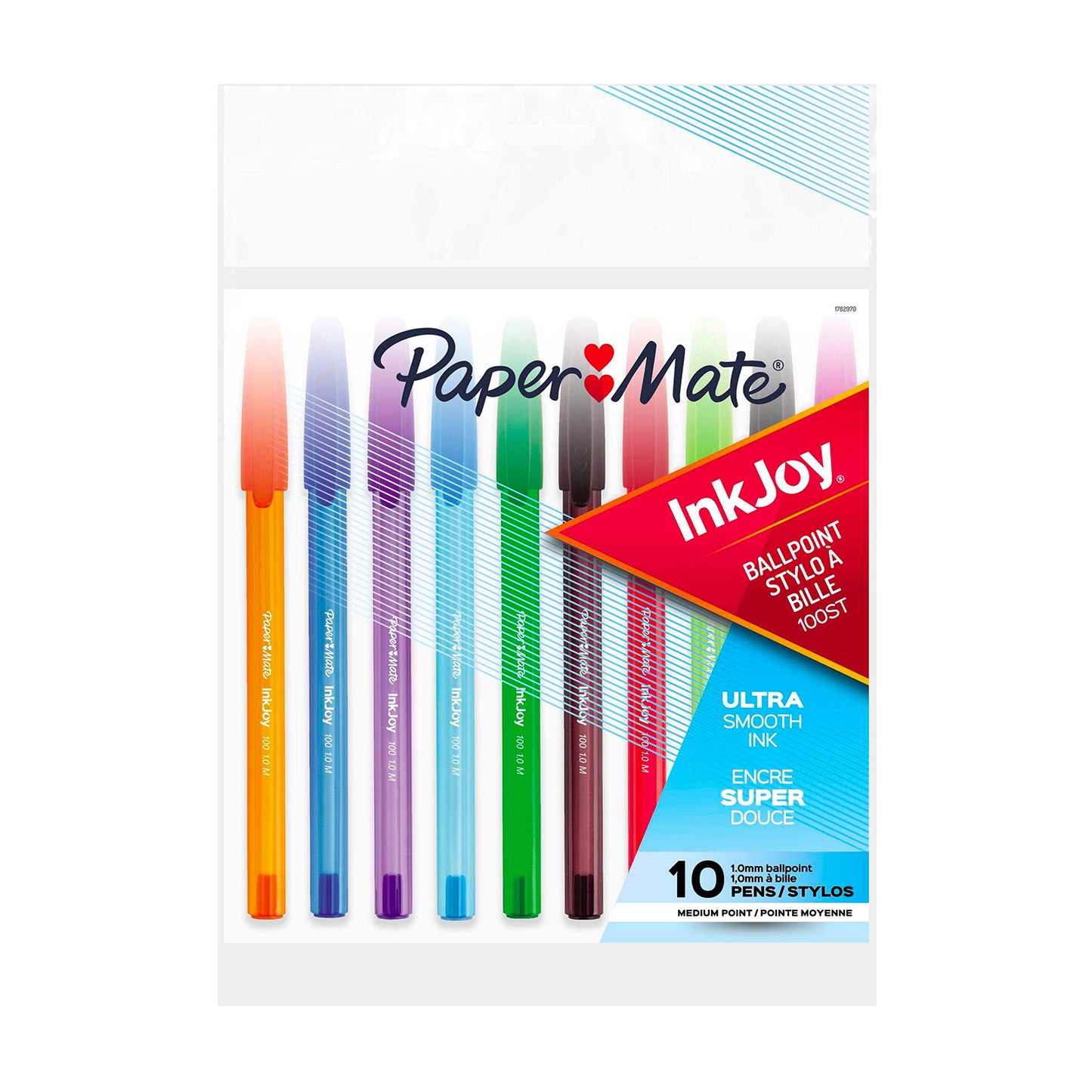 Paper Mate "Inkjoy" 100 RT Pen, Medium - Assorted 10 Pack