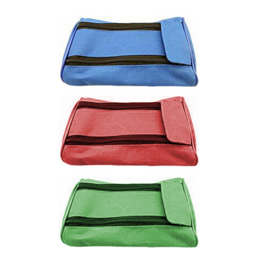 Double Zippered Pencil Pouch With Strap