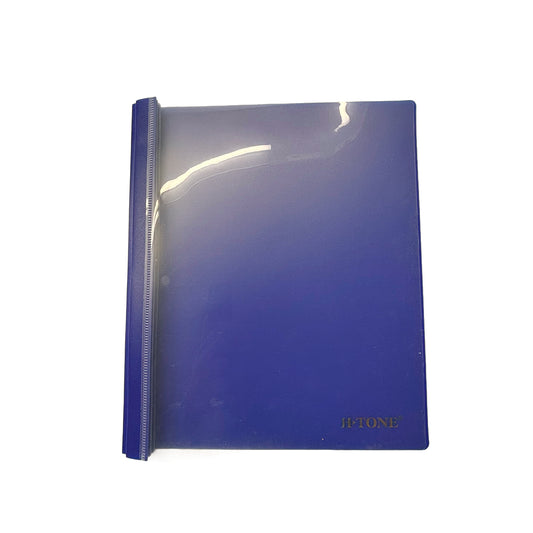 POLY 3-Tang Clear Front Report Covers - Blue