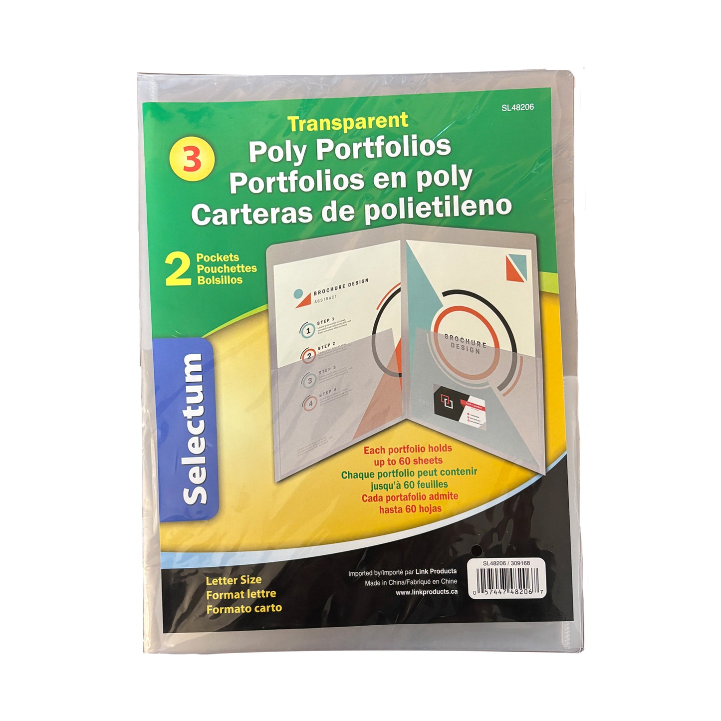 Poly Twin Pocket Portfolio - Transparent