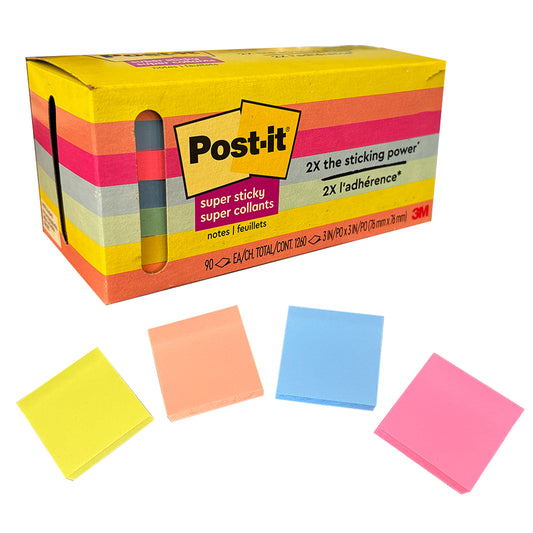 Post-it Super Sticky notes neon