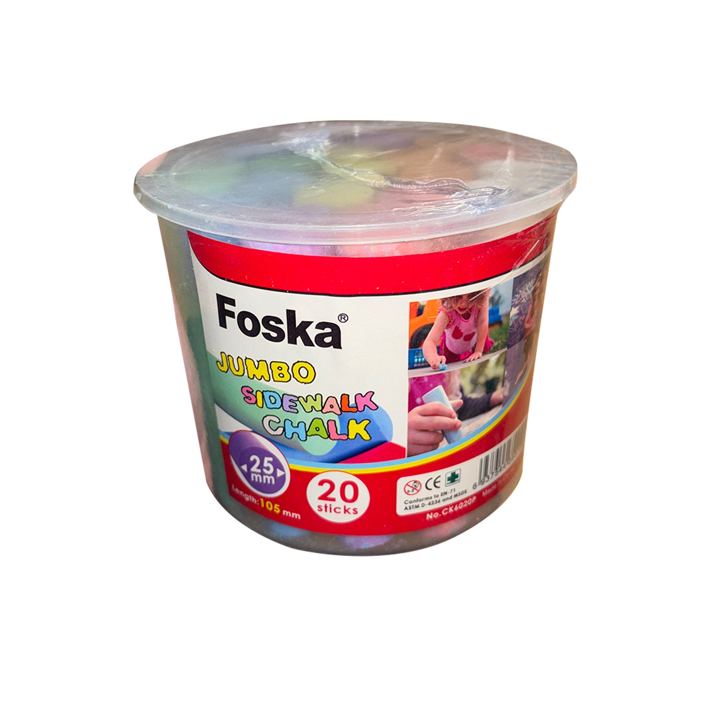 Sidewalk Chalk - 20 Assorted Colours