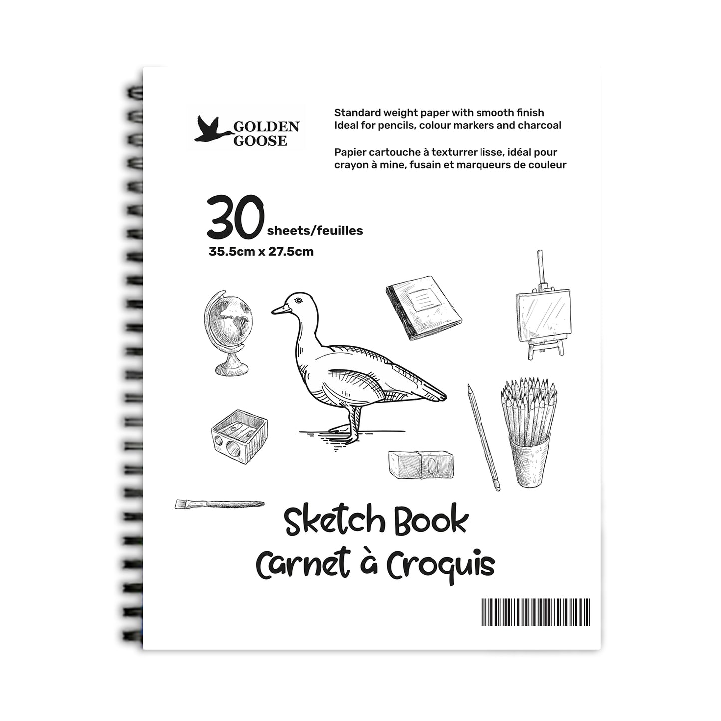 11" x 14" Golden Goose Sketch Book Top Coil - 30 Sheets