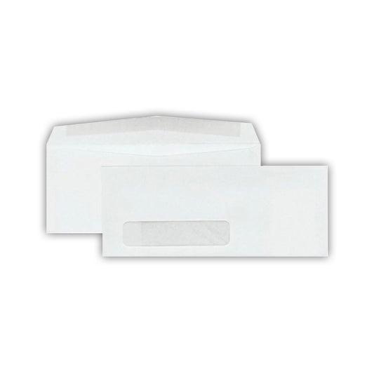 #10 (4-1/8" x 9-1/2") Standard Mailing Envelopes With Window, 24# White - Box of 500