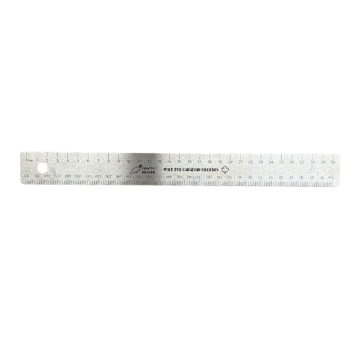 30cm Crafty Beaver Stainless Steel Ruler