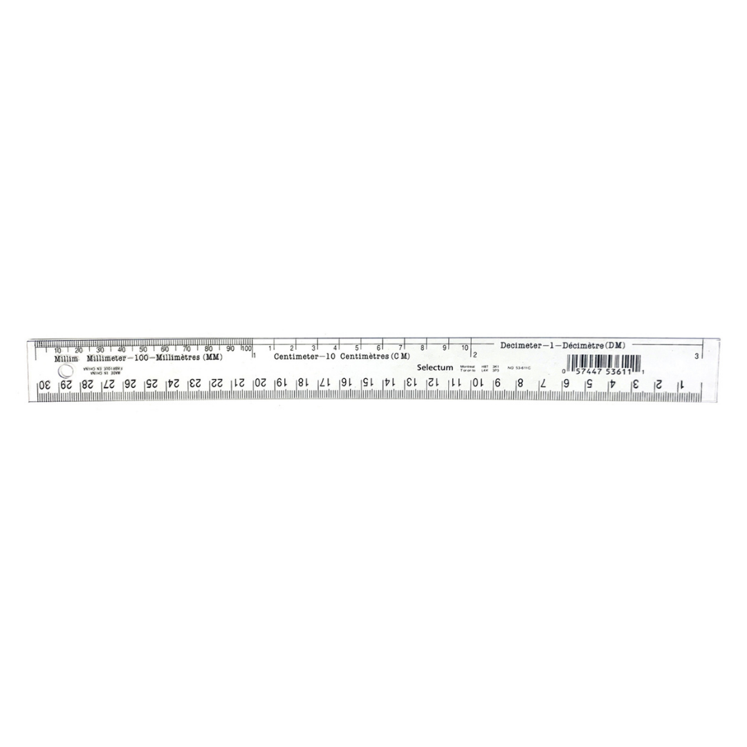 30 Cm Flexible Transparent Plastic Ruler