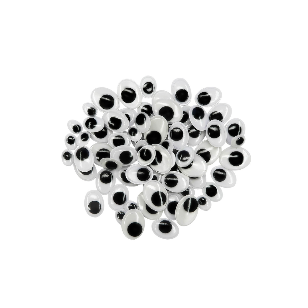 Classpack of Wiggley Eyes, Black & White, Assorted Shapes & Sizes