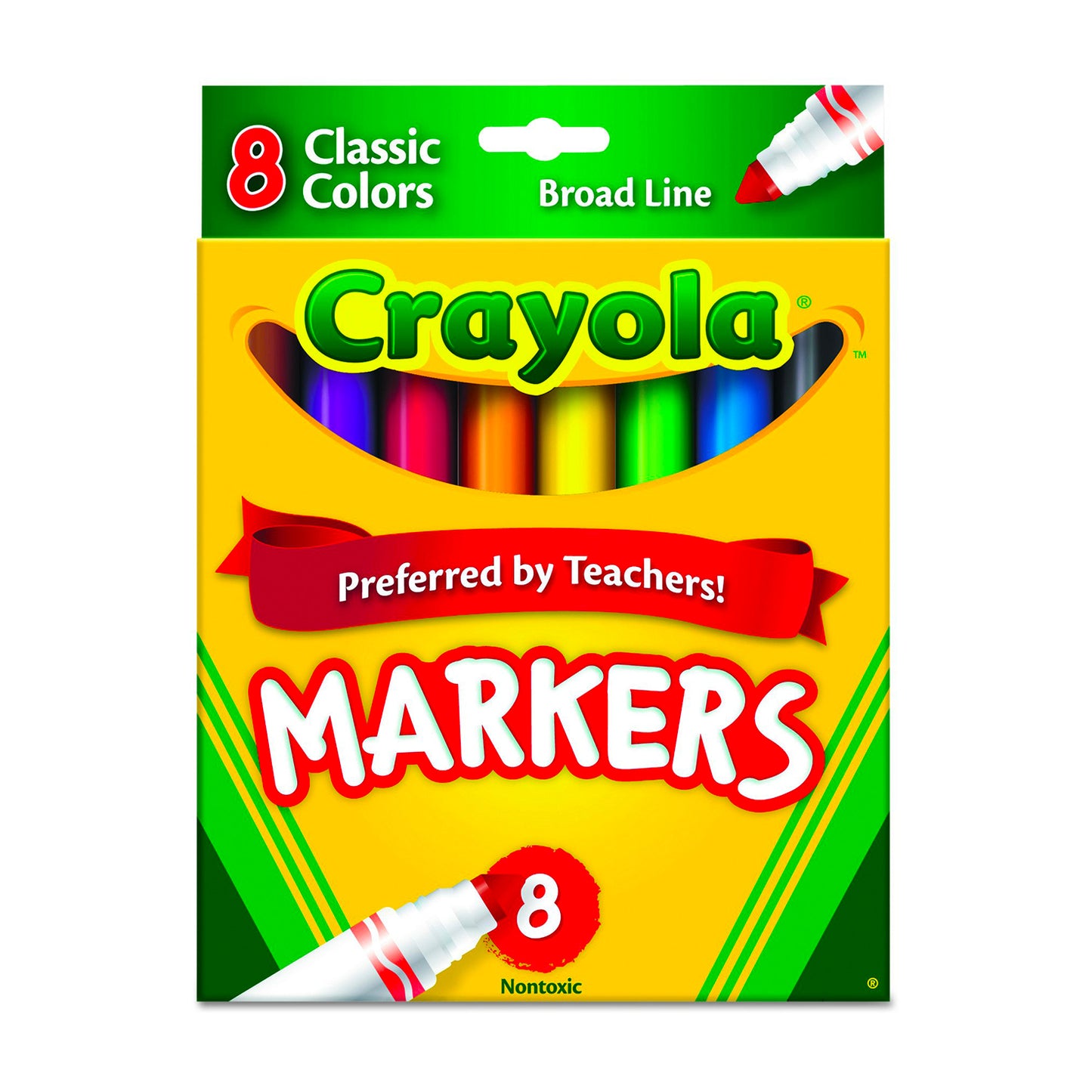 Crayola Original Broad Tip Markers – 8 Assorted