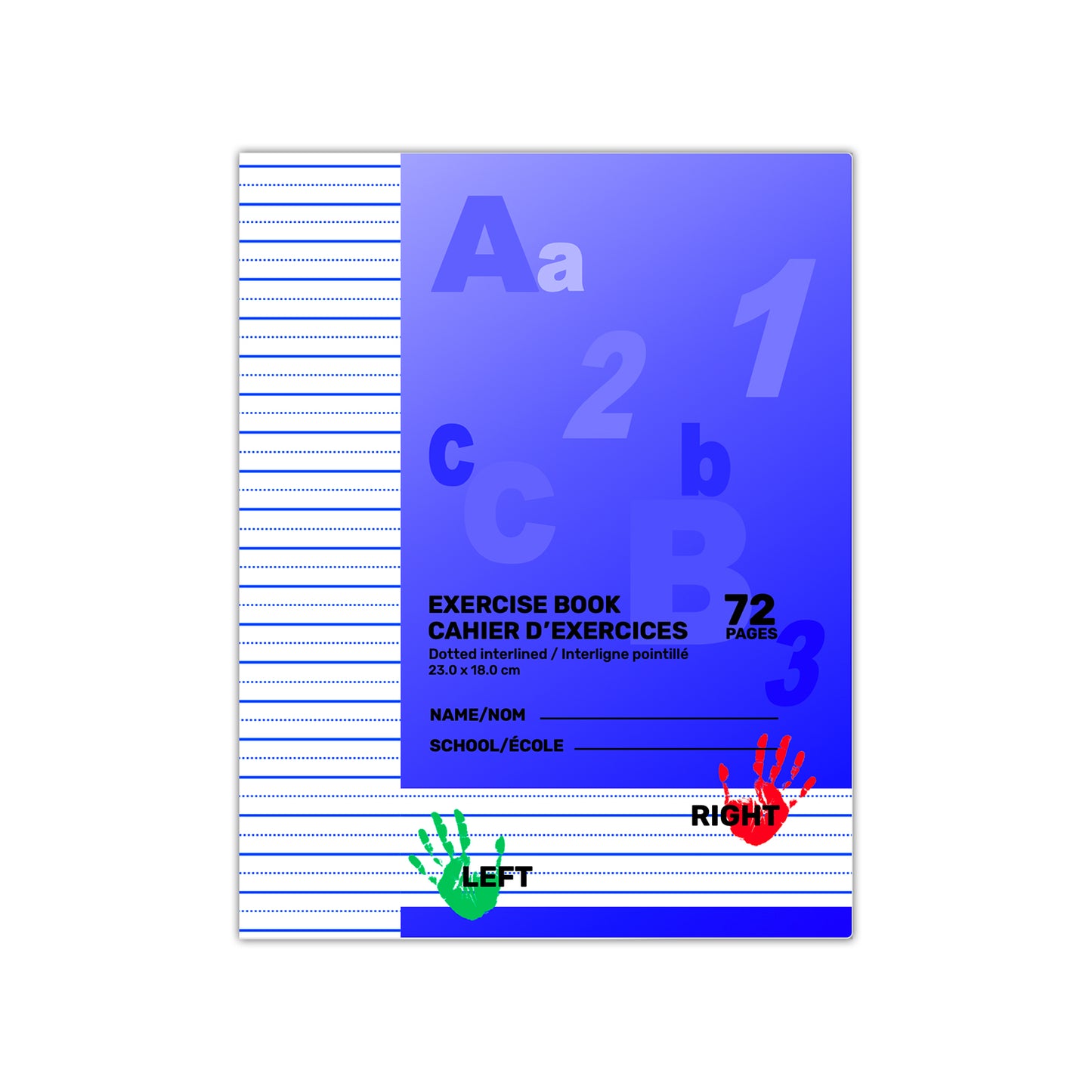 9" x 7” Interlined Exercise Book – 72 Pages