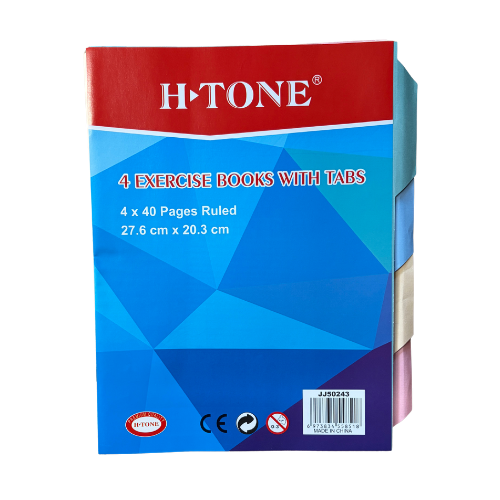 8 1/2" x 11" H-Tone keytab ex. books (4 pack) - 40 pg