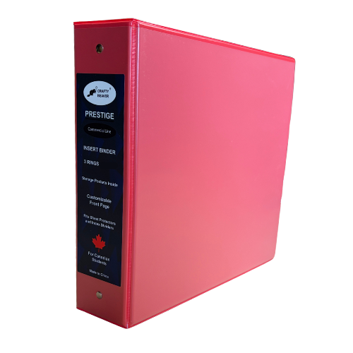 3” Prestige "Customizer" Hard Cover, Binder - Red