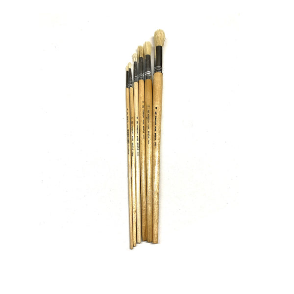#12 Round long handle hog hair brush