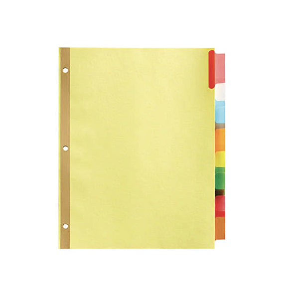 Insertable indexes for binder, with poly tabs - 8 pack