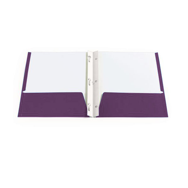 Twin pocket portfolios with 3 tangs - Purple
